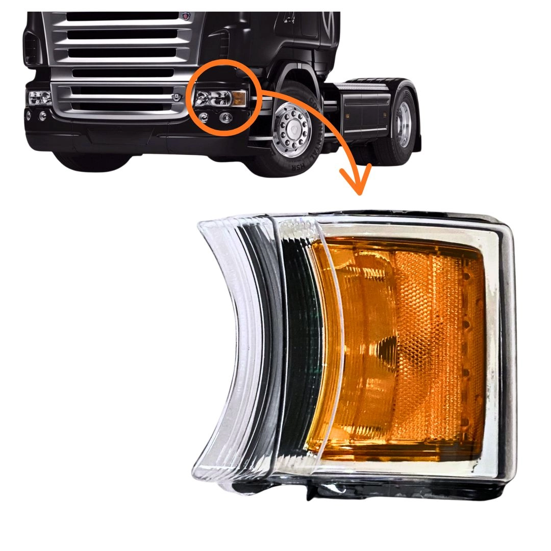 Lanterna Pisca Seta Para Scania Série 5 Série 6 P G R Full LED Dianteira