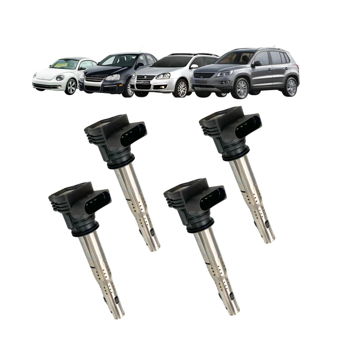 Kit 4 Bobina de Ignição Para Fusca Jetta Tiguan Hella