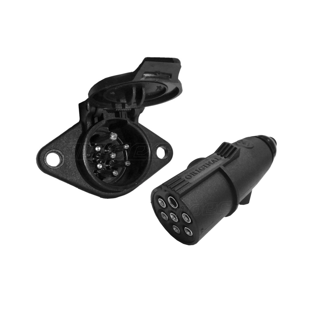 Par Tomada Eletrica Caminhao Carreta Macho Femea 7P Original