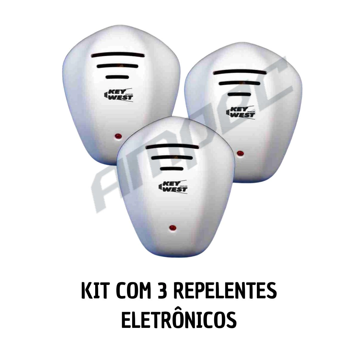 Kit 3 Repelentes Eletrônicos Pernilongo Morcego Rato Bivolt