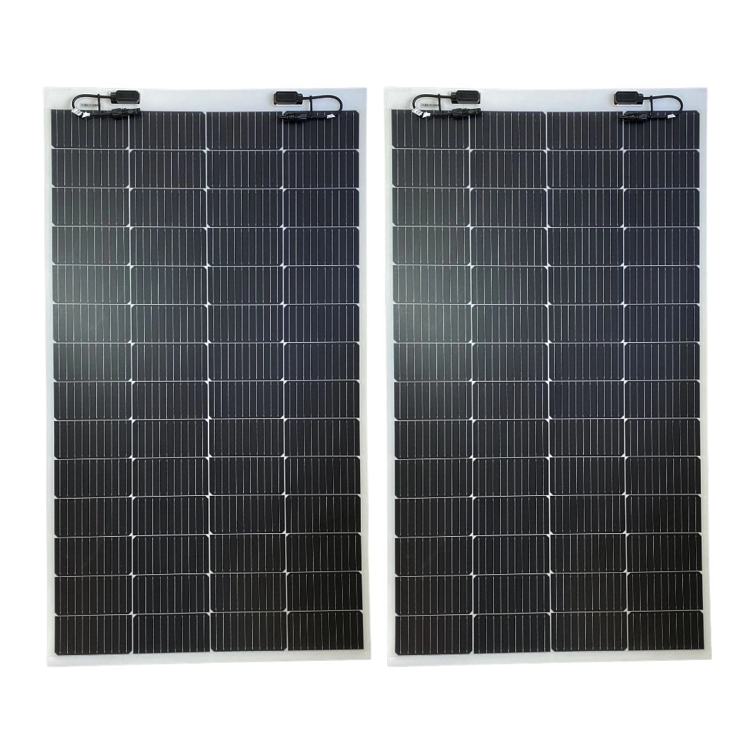 Par Painel Solar Automotivo Flexível Caminhão MotorHome 200w