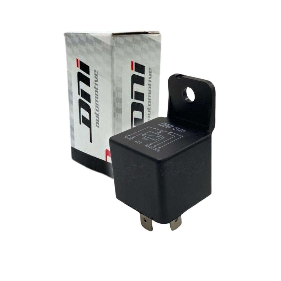Relé Auxiliar Reversor 12v 40A / 10A 5 Terminais Com Suporte DNI0140