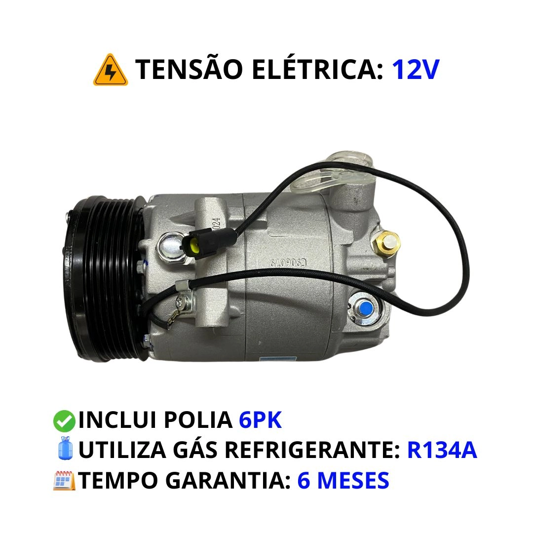 Compressor Ar Para Volkswagen Gol Parati Saveiro 1.6 1.8 2.0 2002 a 2009 Delphi CS10045 Compressor Ar Para Volkswagen Gol Parati Saveiro 1.6 1.8 2.0 2002 a 2009 Delphi CS10045