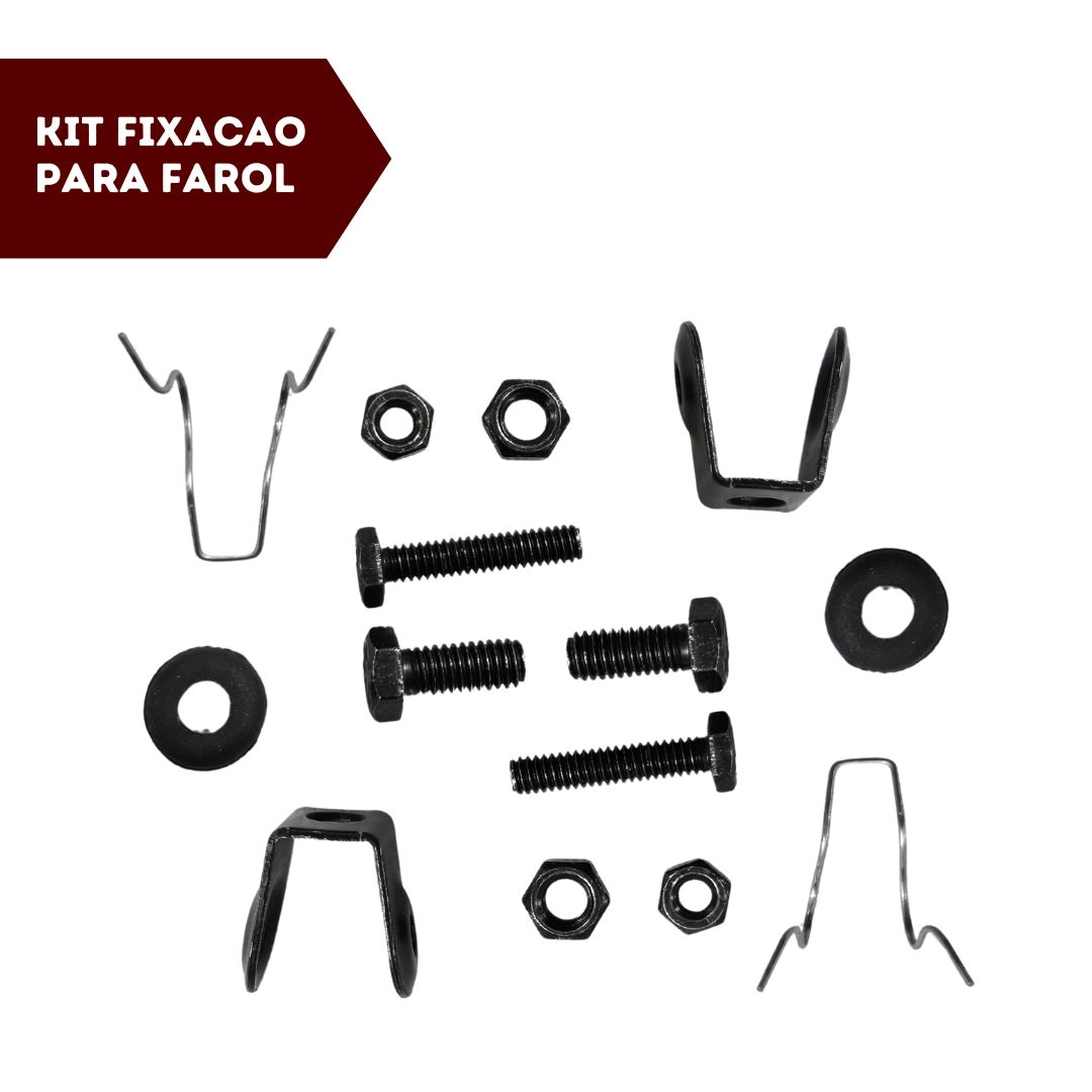 Par Farol Auxiliar Retangular 152x78mm Vidro Amarela