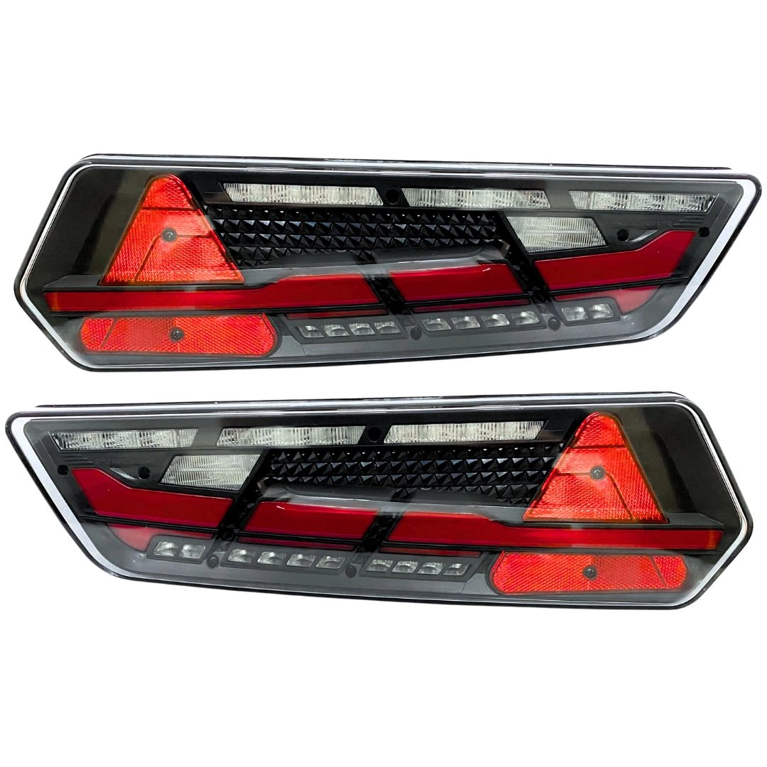 Par Lanterna Traseira Multi Vision Led 24V Seta Sequencial