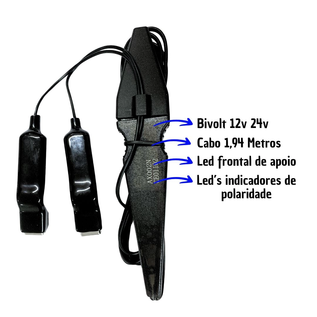 Caneta de Polaridade 12v 24v Cabo 2 Metros Gauss Caneta de Polaridade 12v 24v Cabo 2 Metros Gauss