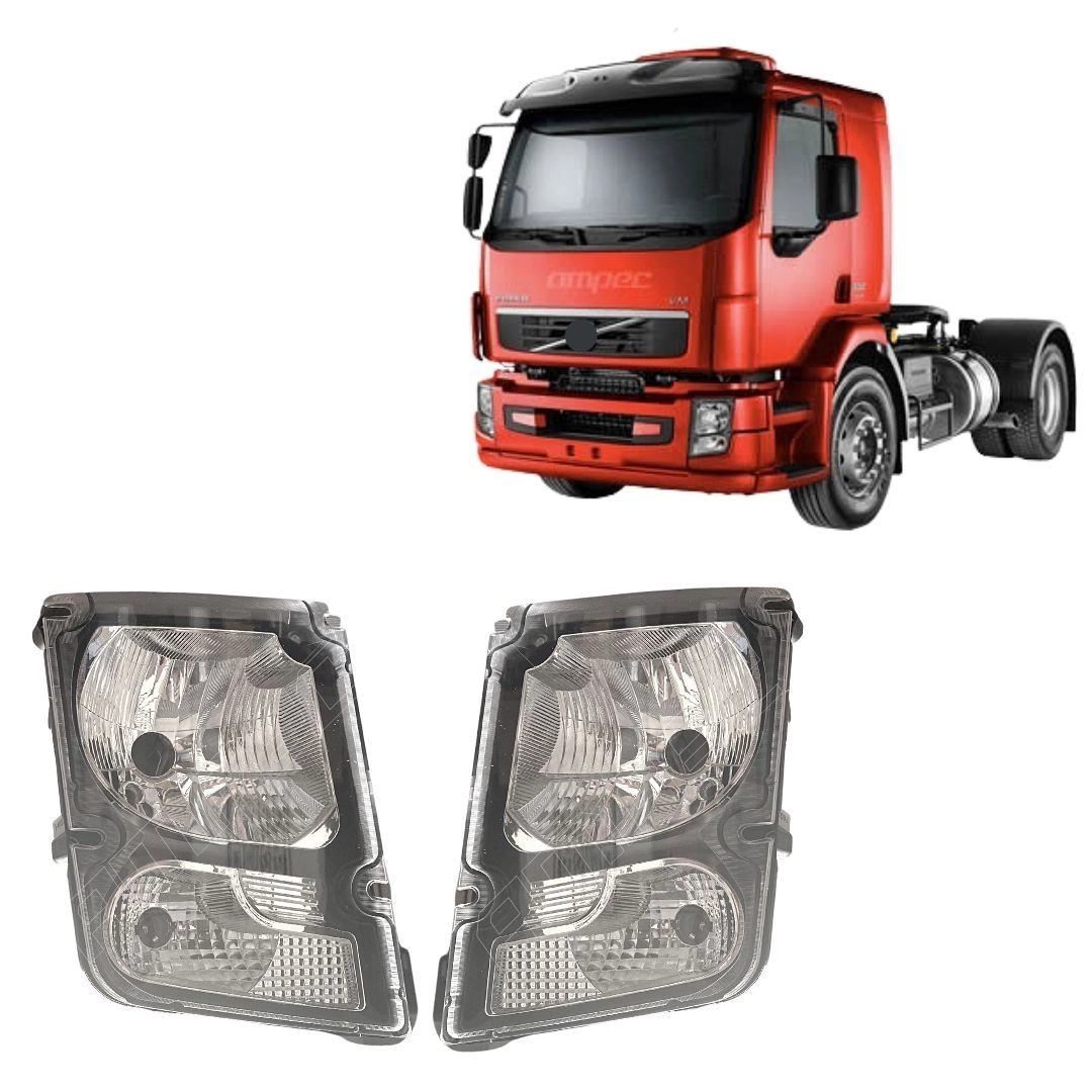 Par Farol ParaVolvo VM Após 2006 Fundo Preto