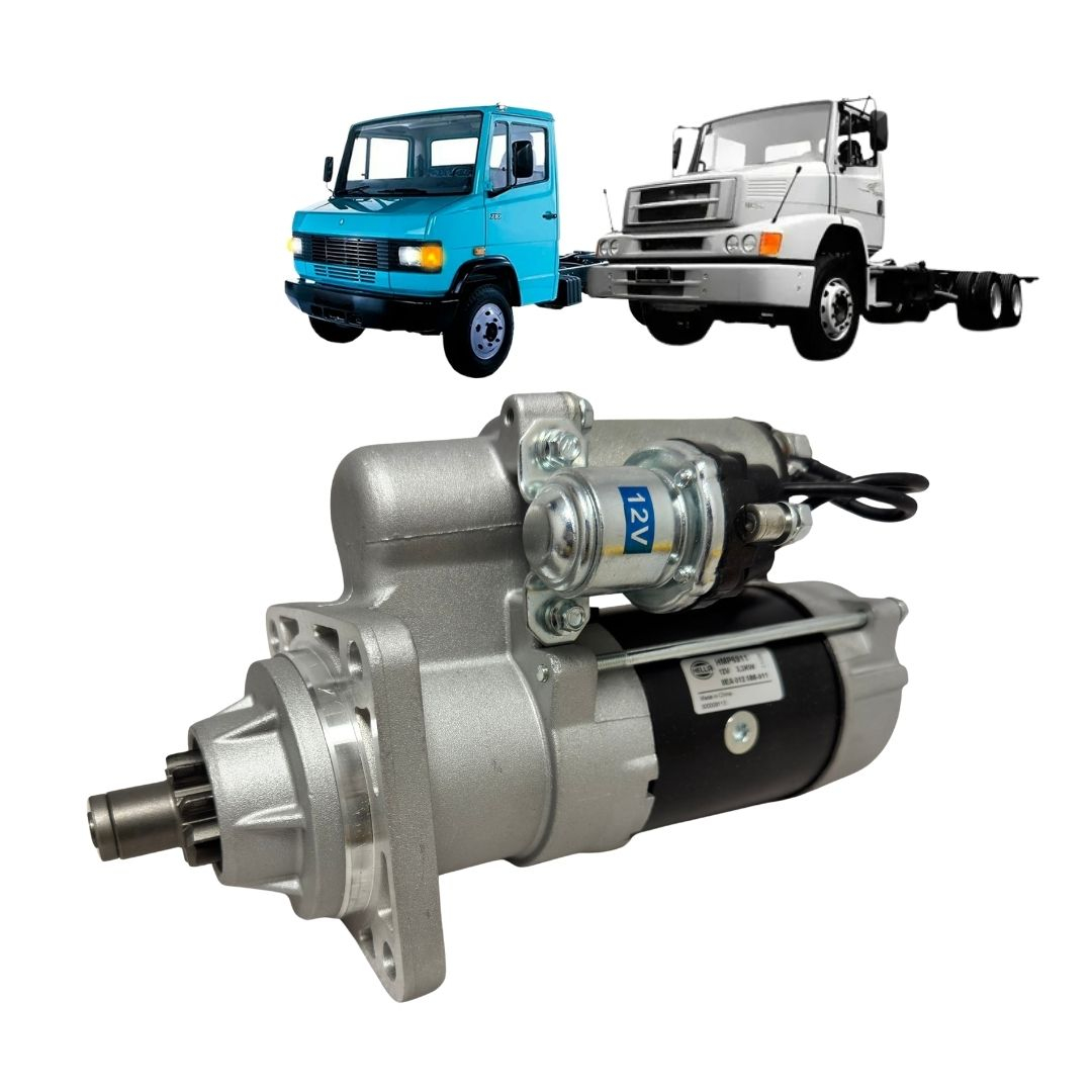 Motor de Partida Arranque 12V 9 Dentes 3.3kW Para Mercedes-Benz 710 LO 712 LO 812 L 1620 1720 Hella Motor de Partida Arranque 12V 9 Dentes 3.3kW Para Mercedes-Benz 710 LO 712 LO 812 L 1620 1720 Hella