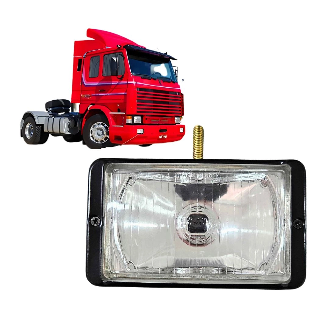 Farol Auxiliar Milha Para Scania T113 T142 T143 Lente Vidro