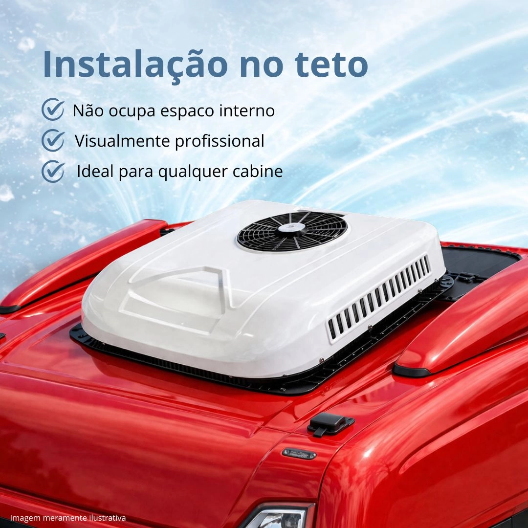 Kit Ar-Condicionado Para Caminhão Motorhome Van Trator Teto Elétrico Portátil Inverter 24v 9000 BTUs Kit Ar-Condicionado Para Caminhão Motorhome Van Trator Teto Elétrico Portátil Inverter 24v 9000 BTUs