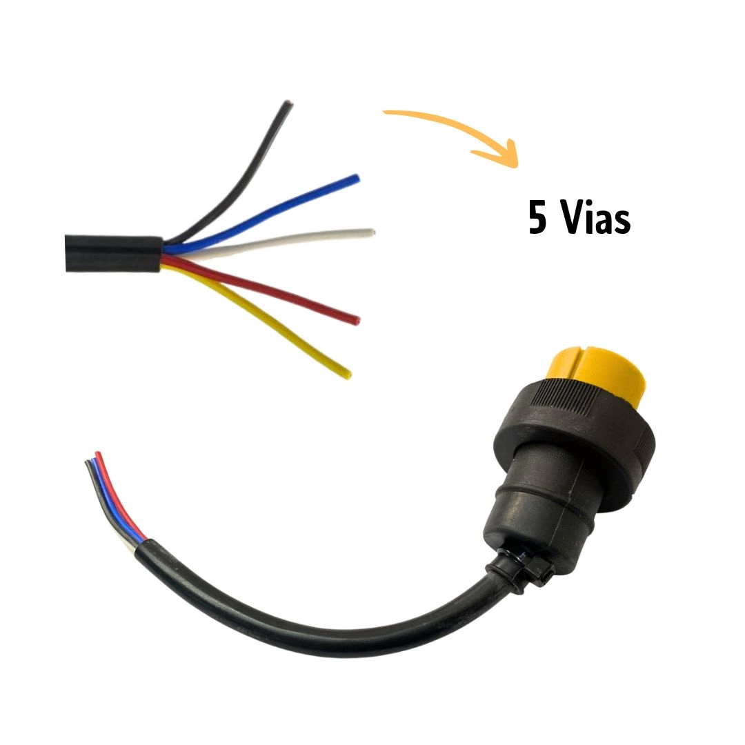 Chicote Conector Lanterna Traseira Facchini Aspock Esquerdo Chicote Conector Lanterna Traseira Facchini Aspock Esquerdo