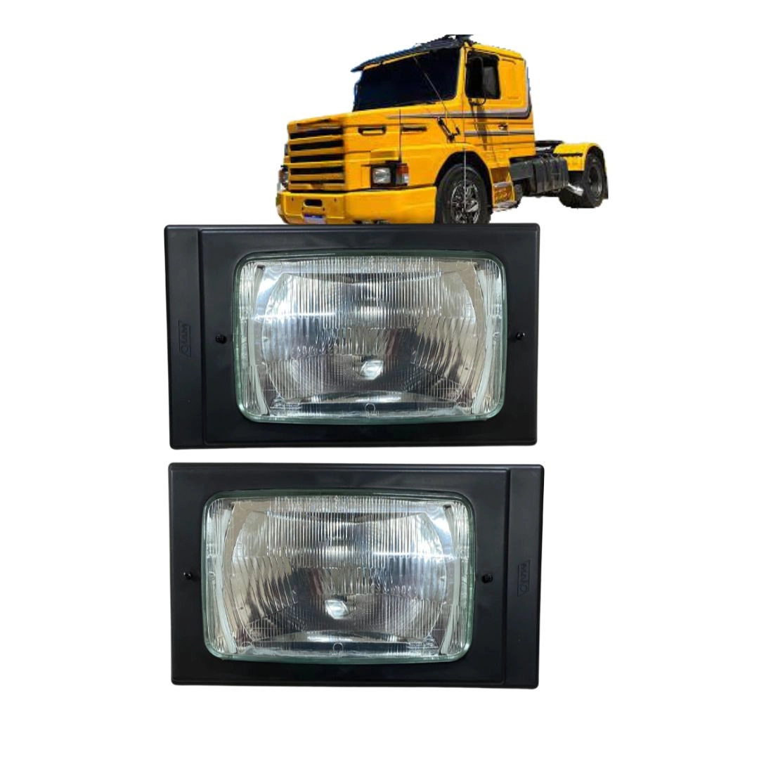 Par Farol Moldura DRL LED Para Scania 112 113 LD LE