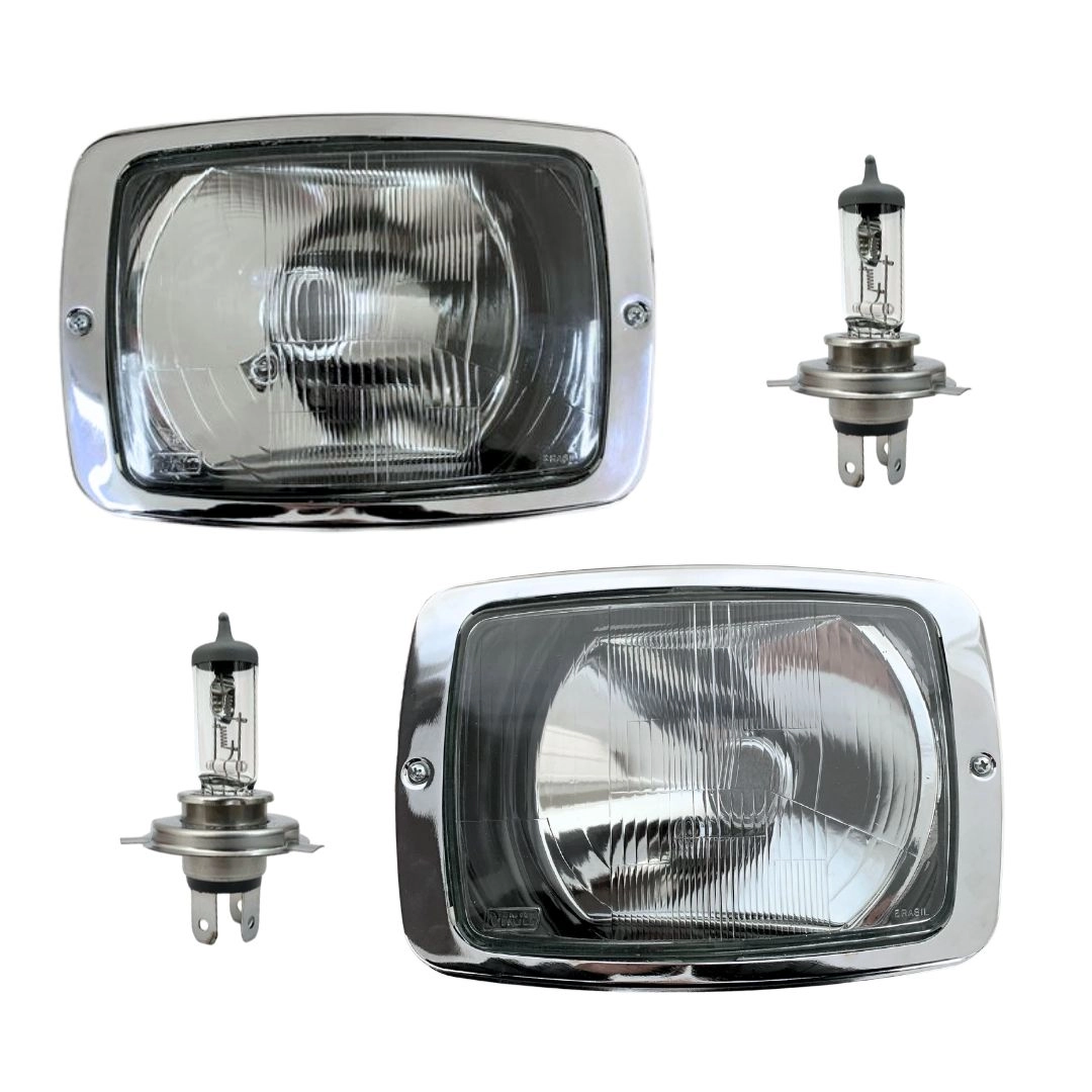 Kit Farol Para MB 608 708 de 1972 a 1989 + Lâmpadas
