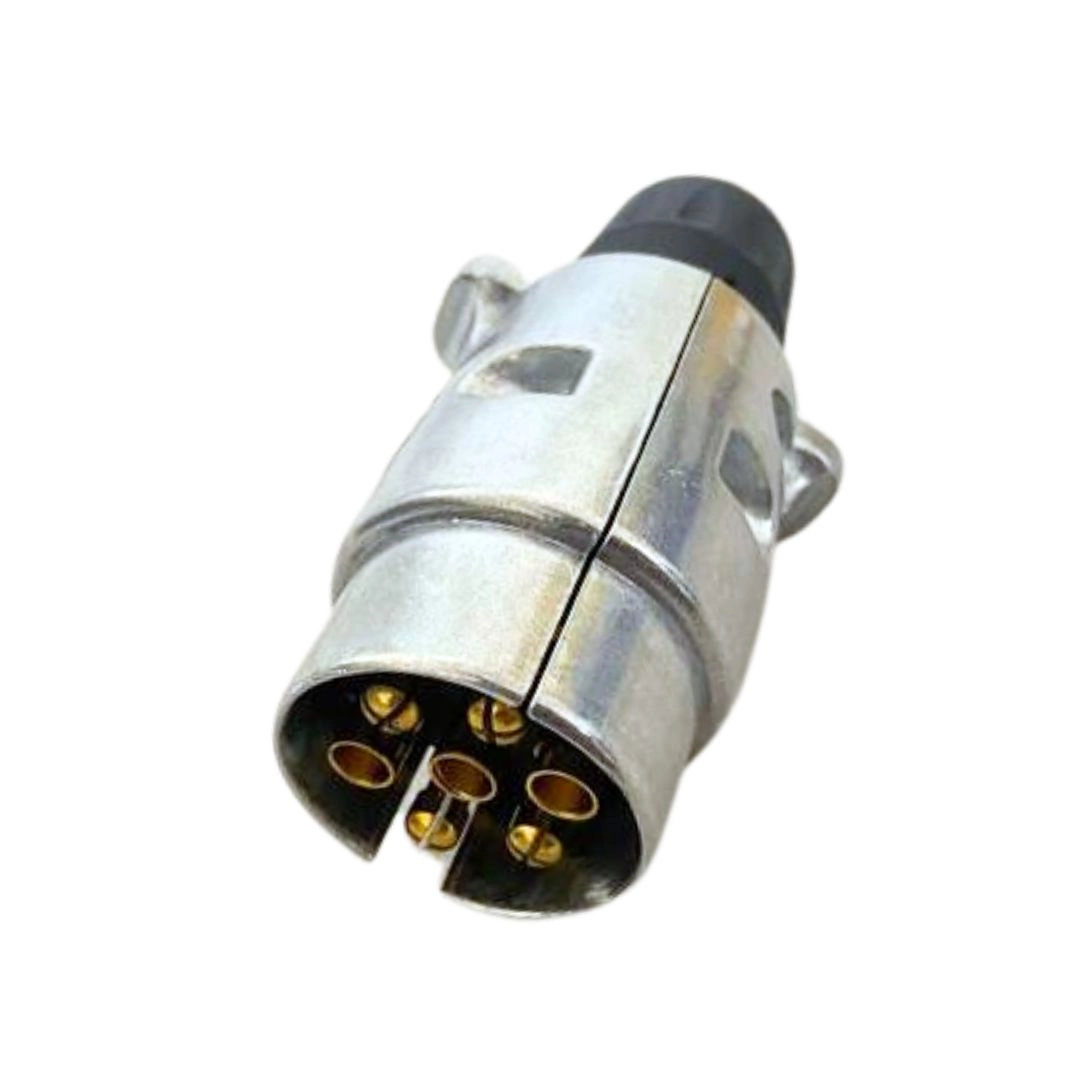 Tomada Elétrica Macho 7 Pinos Reboque Carreta Alumínio Hella