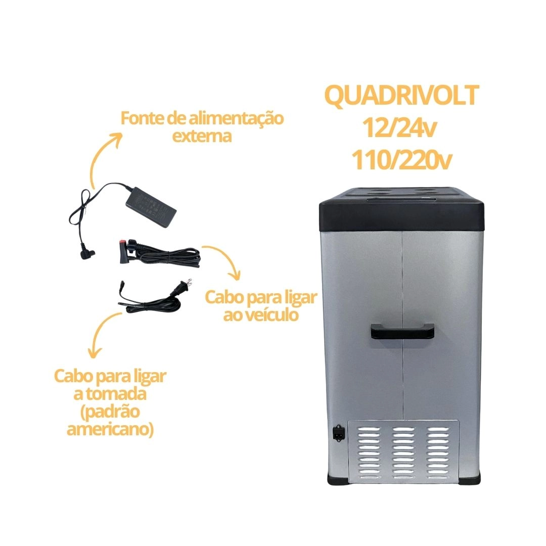 Mini Geladeira Portátil 75 Litros Para Caminhão Ônibus Van 12V/24V 110v/220v MaxFreeze