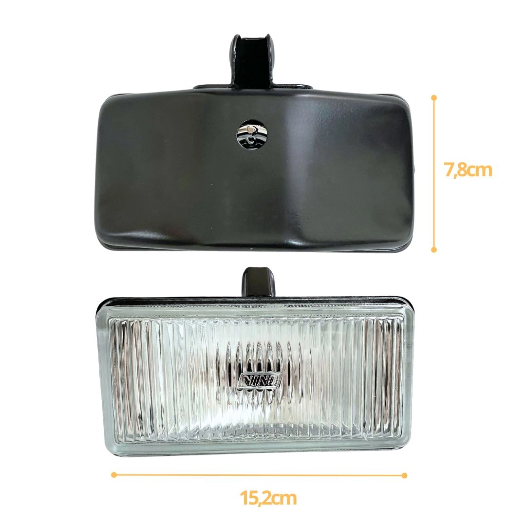 Farol Auxiliar Retangular Universal Neblina H3 152x178mm