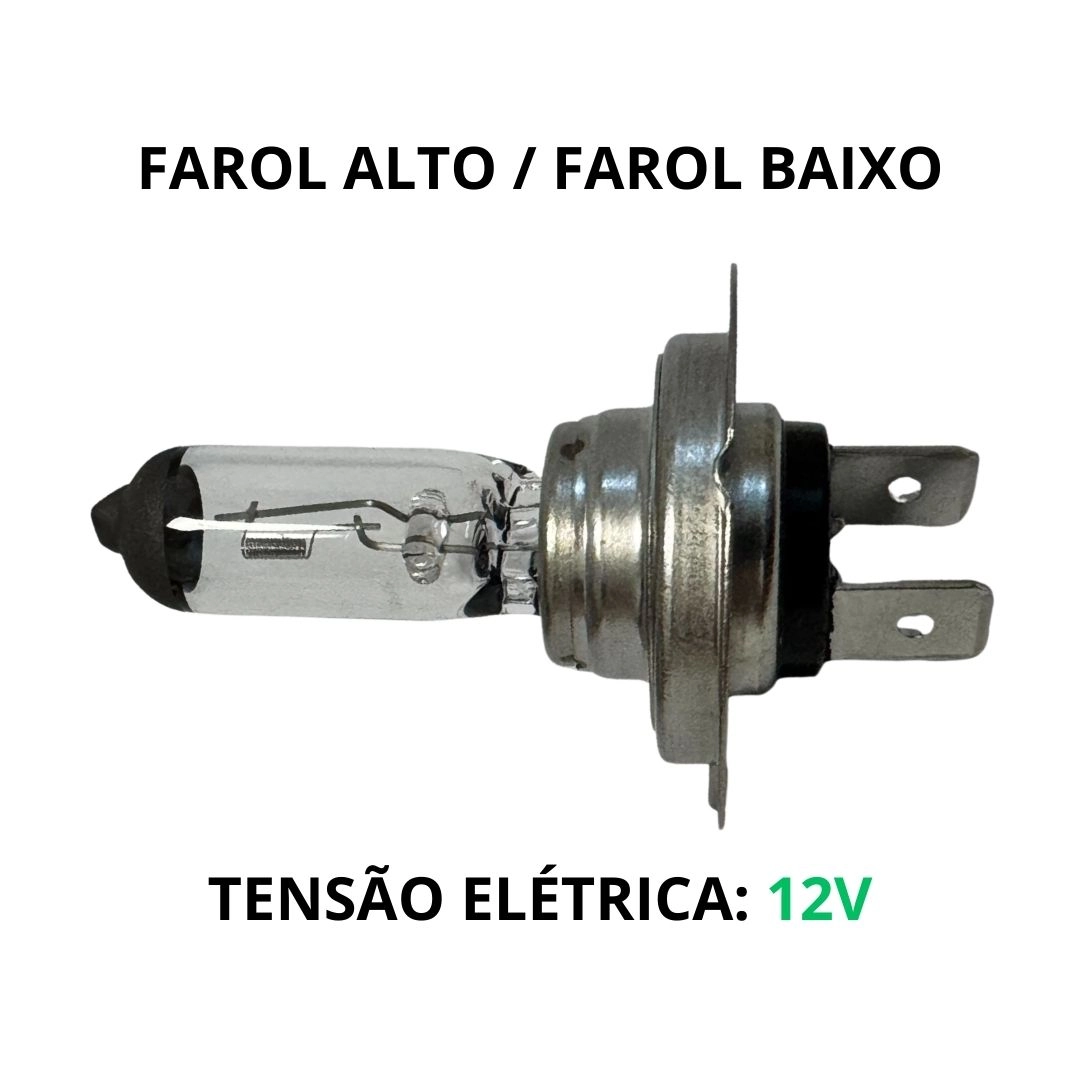 Lâmpada Automotiva H7 12v 55w Farol Alto ou Baixo Halógena Base PX26D Standard Hella HELH712V Lâmpada Automotiva H7 12v 55w Farol Alto ou Baixo Halógena Base PX26D Standard Hella HELH712V