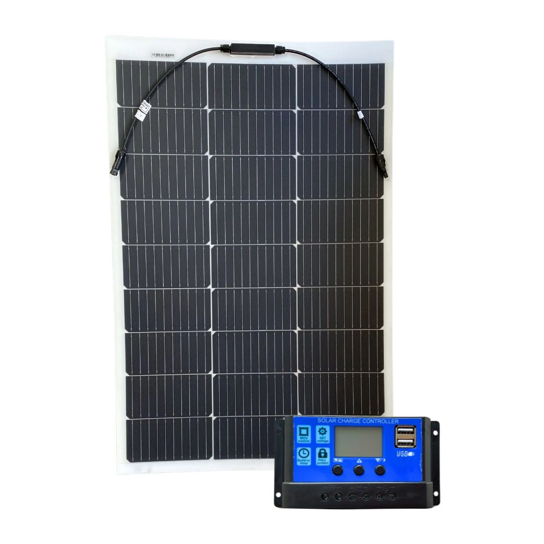 Kit Painel Solar Caminhão MotorHome 100w + Controlador Carga