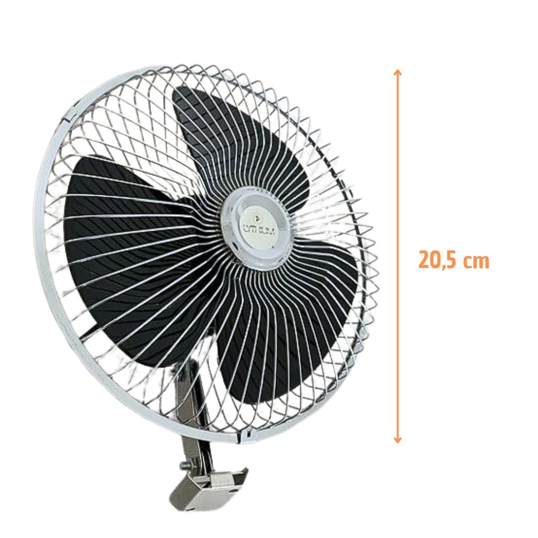 Mini Ventilador 12v Cabine Caminhão Trailer Van Motor Home Ventilador Cabine 12v 8 Polegadas