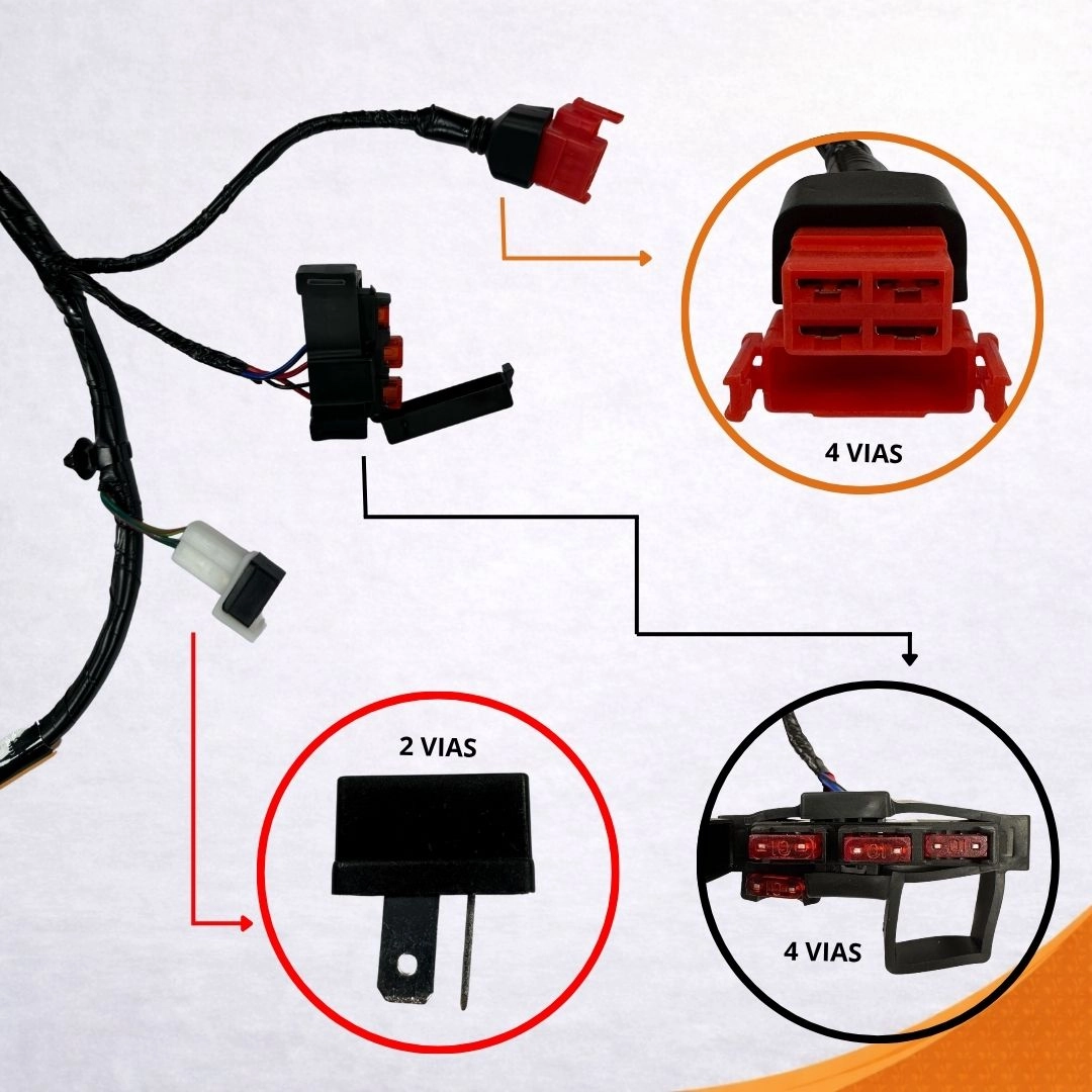 Chicote Fiação Para Honda CG 125 Fan Es 2009 a 2011 Partida Eletrica 90285550 Magnetron Chicote Fiação Para Honda CG 125 Fan Es 2009 a 2011 Partida Eletrica 90285550 Magnetron