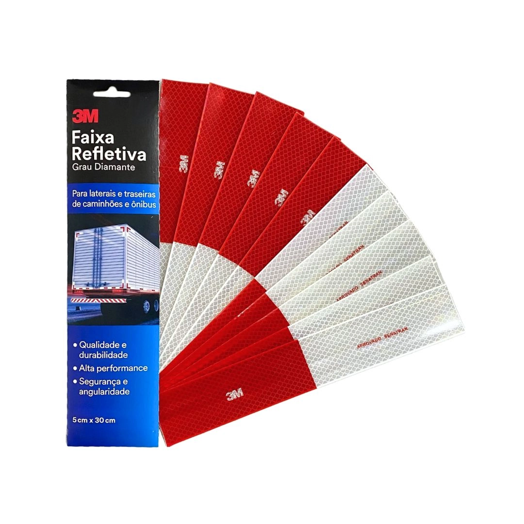 Kit 10 Faixas Refletivas Lateral 3M Original