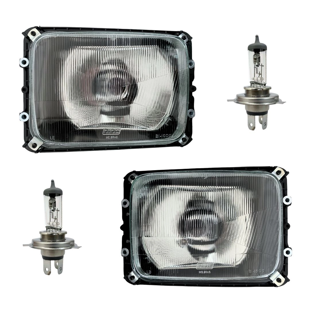 Kit Farol Bicudinho Para MB 709 710 712 + Lâmpadas