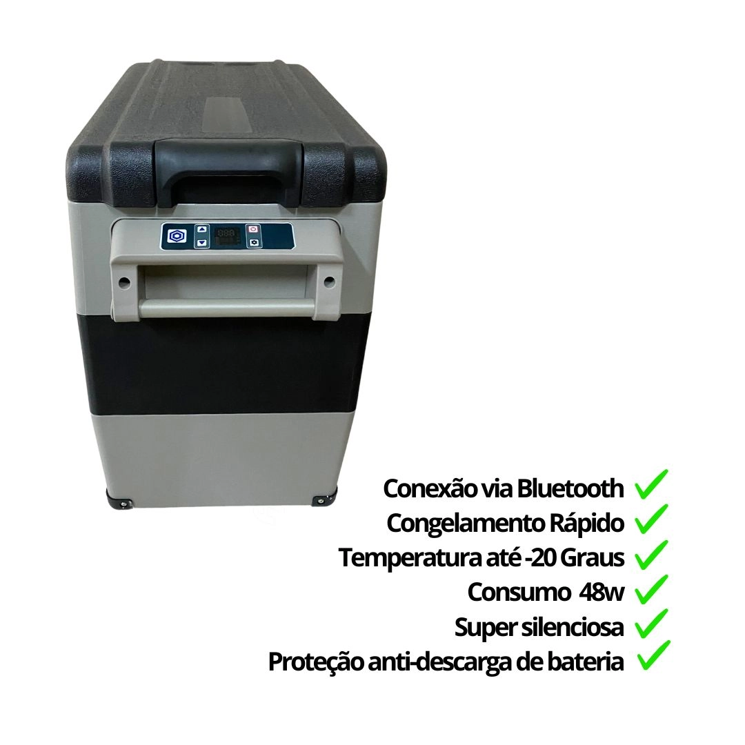 Geladeira Portátil 55L 12v/24v 110v/220v Caminhão Ônibus Van
