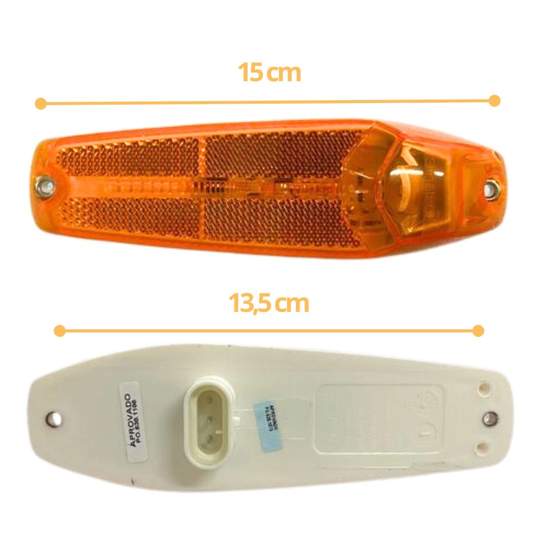 Kit 3 Lanternas Lateral Posição Direcional LED Bivolt 12/24v