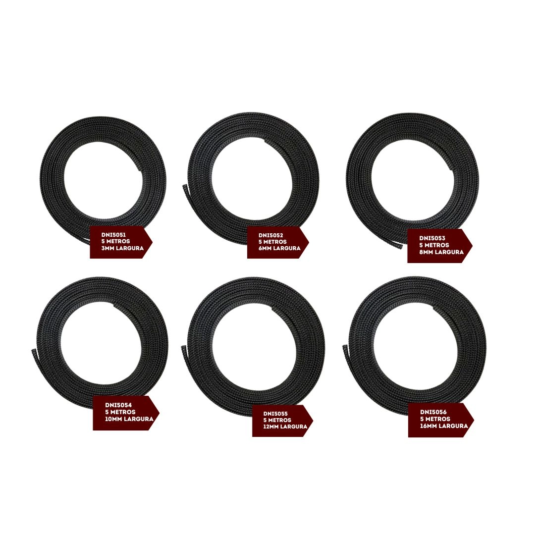 Kit Malha Nautica Expansiva 3/ 6/ 8/ 10/ 12/ 16mm Antichama Kit Malha Nautica Expansiva 3/ 6/ 8/ 10/ 12/ 16mm Antichama