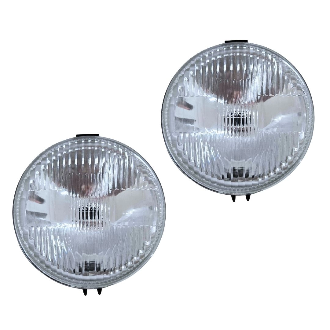 Par Farol Auxiliar Universal Redondo 142mm Lente Vidro H3