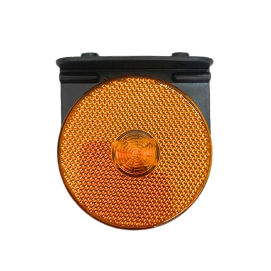 Lanterna Lateral LED Para Carreta Caminhão Trailer Reboque Com Suporte Amarela G 85mm