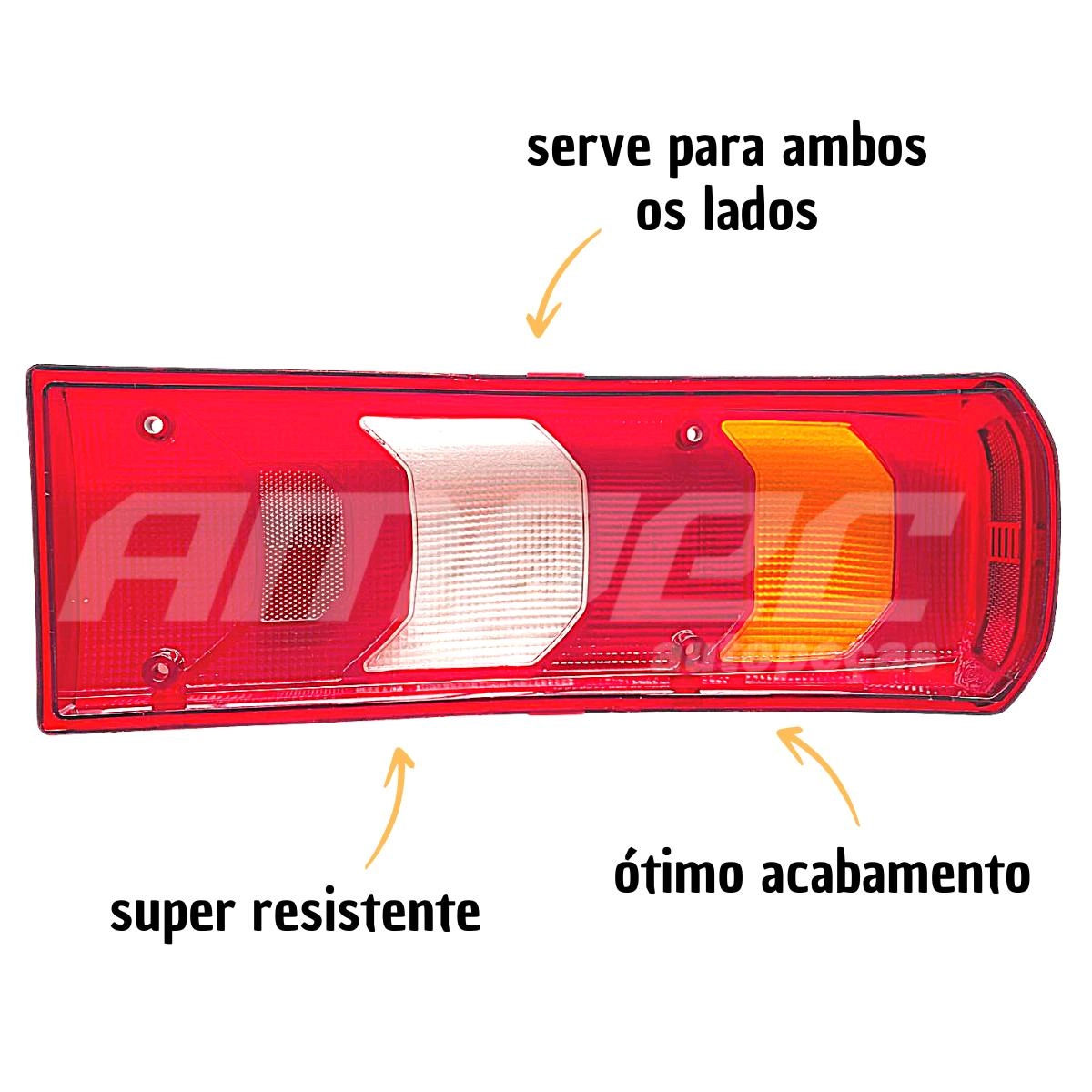 Par Lente Lanterna Traseira Compativel MB Actros Atego Par Lente Lanterna Traseira Compativel MB Actros Atego