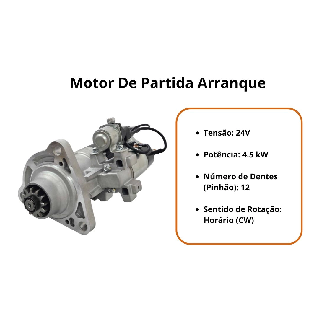 Motor Partida Para Volvo FH12 FM12 1998 a 2006 Ônibus Volvo B12 2004 a 2011 Hella