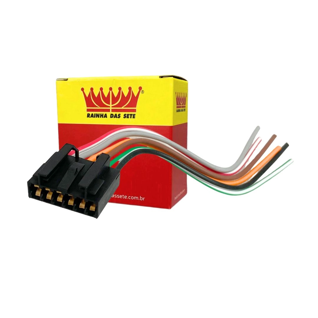 Chicote Fêmea 6 Vias Para Painel Fiat Uno 