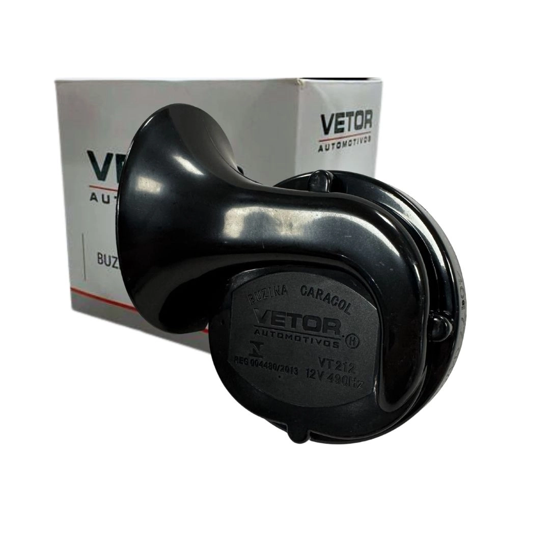 Buzina Caracol Dupla 12v Universal Carro Som Grave Agudo 1 Terminal GB1053