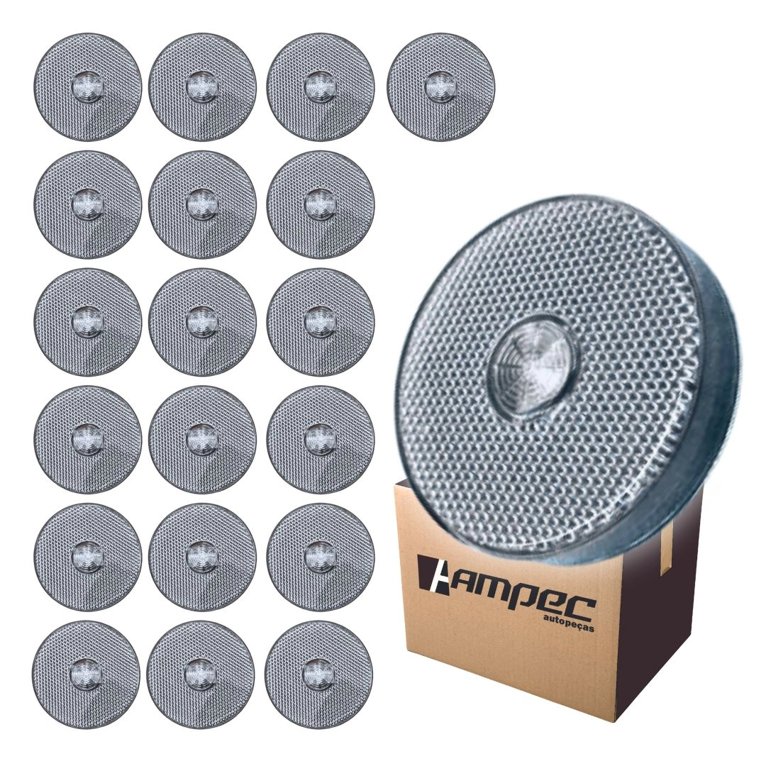 Kit 20 Lanternas Lateral Led Caminhão Carreta Sem Suporte Cristal G