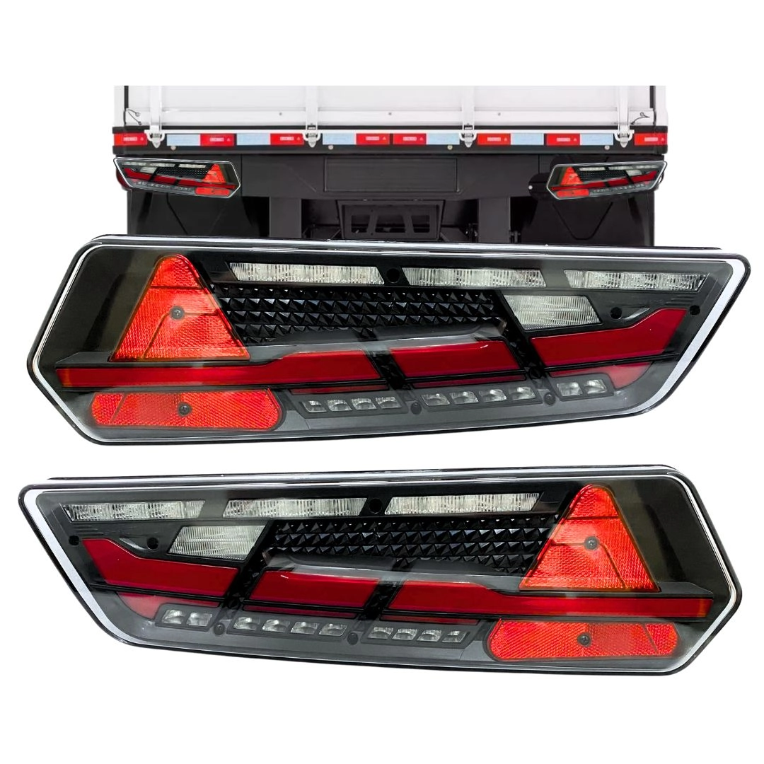 Par Lanterna Traseira Multi Vision Led 24V Seta Sequencial