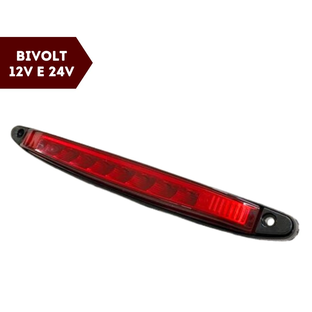 Lanterna Brake Light LED Bivolt Vermelho Ônibus Universal Lanterna Brake Light LED Bivolt Vermelho Ônibus Universal