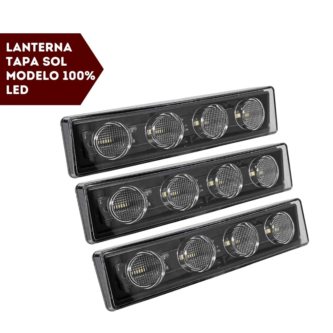 Kit 3 Lanterna Tapa Sol Delimitadora LED Bivolt 4 LED'S Branco Para Caminhão Scania Série 4 Série 5 S4 S5 PGR 1798980 20