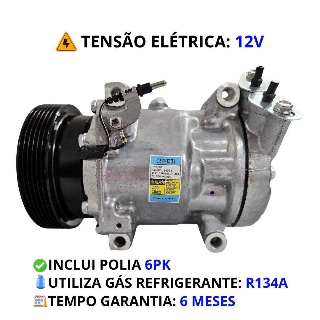 Compressor Ar Para Clio Duster Kangoo Megane Sandero Scenic 1.6 2000 A 2015 Sd7v16 Delphi Cs20301 Compressor Ar Para Clio Duster Kangoo Megane Sandero Scenic 1.6 2000 A 2015 Sd7v16 Delphi Cs20301