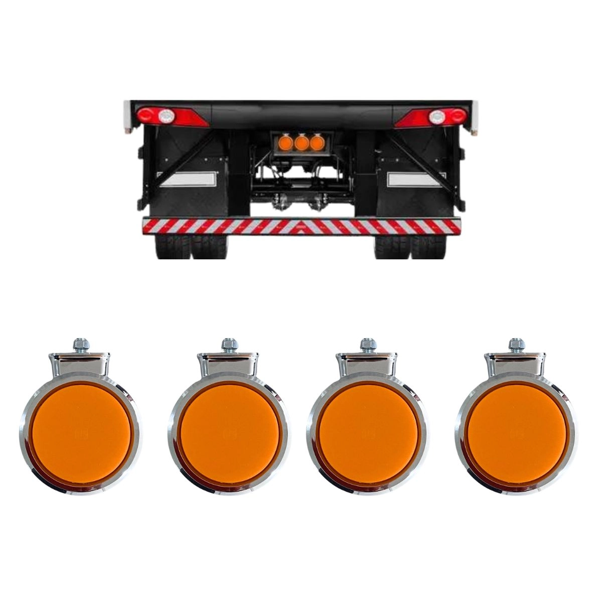 Kit 4 Lanterna Bojuda Foguinho Maria LED Cromada Amarela Kit 4 Lanterna Bojuda Foguinho Maria LED Cromada Amarela