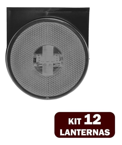 Kit 12 Lanternas Lateral Led Caminhão Carreta Com Suporte Cristal G Kit 12 Lanternas Lateral Led Caminhão Carreta Com Suporte Cristal G