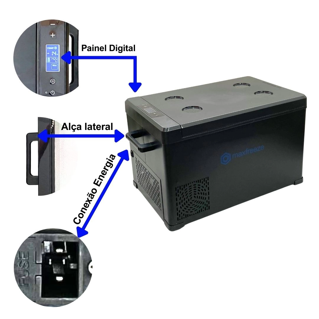 Geladeira 30 Litros 12V/24V 110v/220v Caminhão Ônibus Van