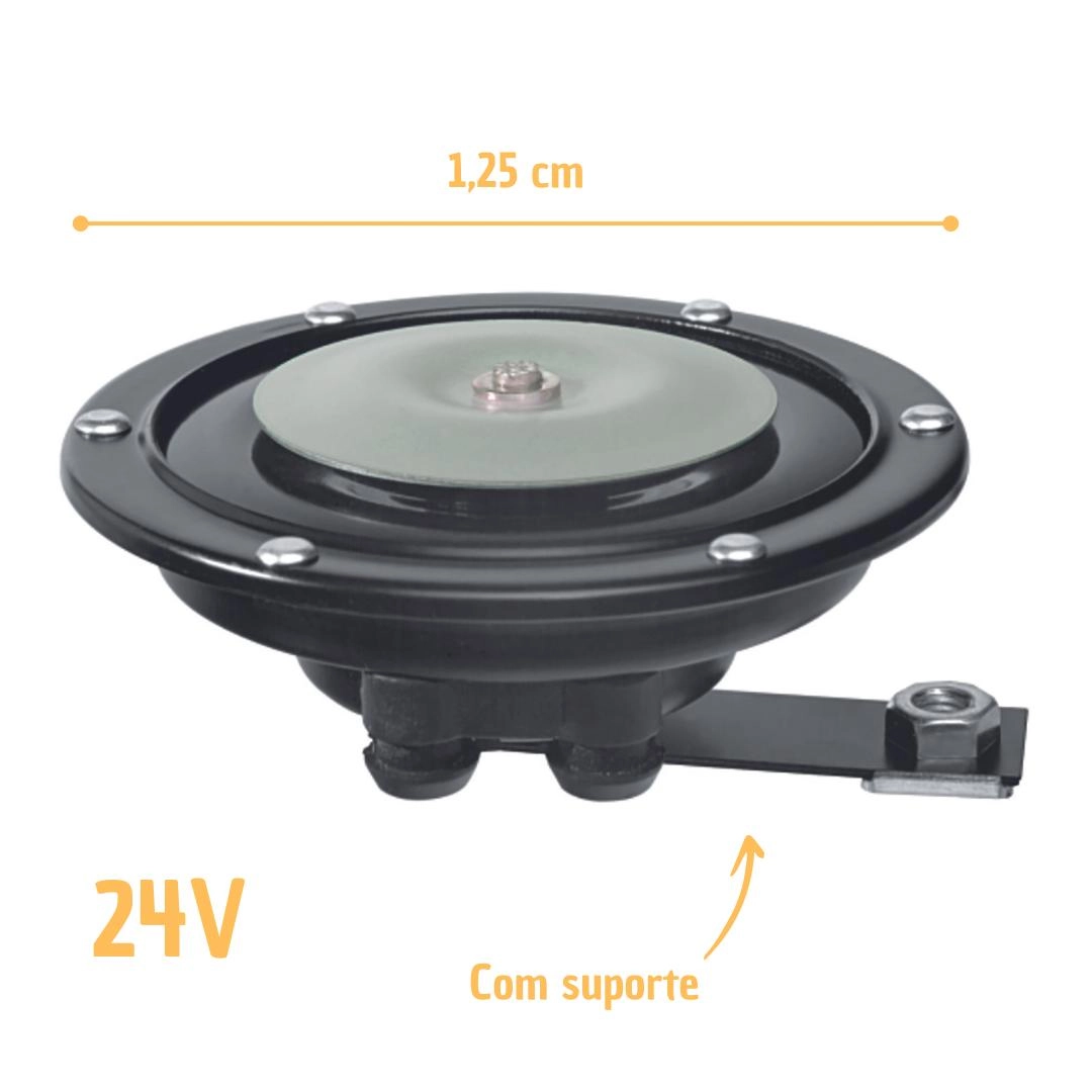 Buzina Disco 24V Som Para Caminhão MB Universal Gauss Buzina Disco 24V Som Para Caminhão MB Universal Gauss