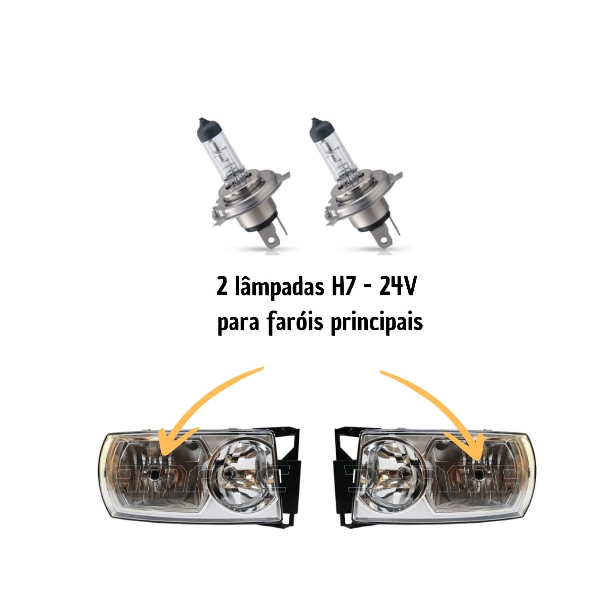 Kit Lâmpada H1 H7 Paracom Farol Scania Serie 5 S5 PGR Kit Lâmpada H1 H7 Paracom Farol Scania Serie 5 S5 PGR