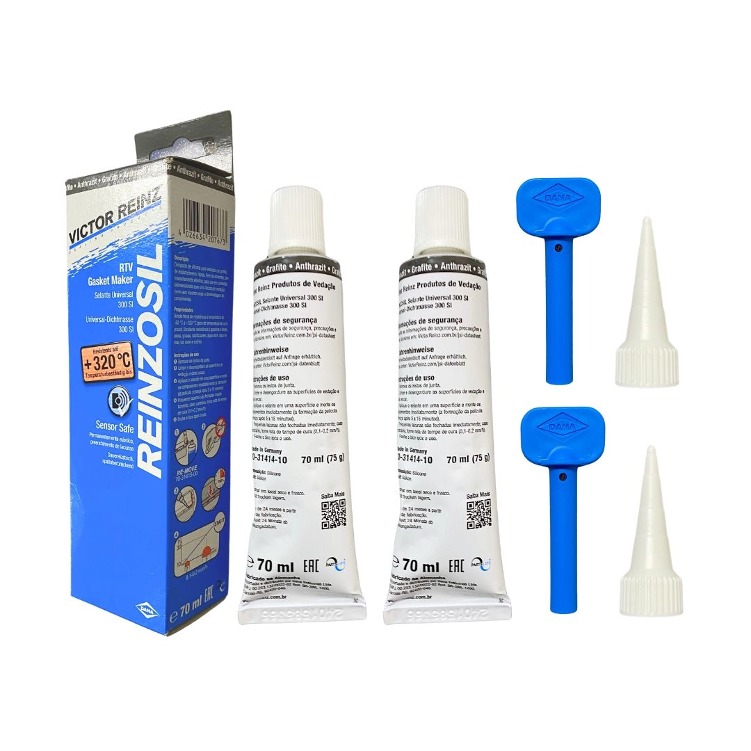 Par Cola Silicone Alta Temperatura Reinzosil Tampa Válvulas