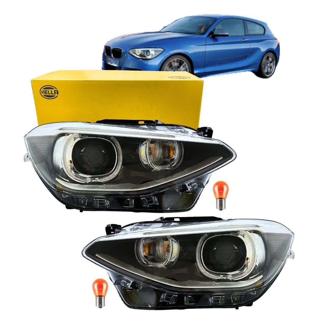 Par Farol Para BMW 120i 125i M135i 2011 a 2019 BiXenon Hella