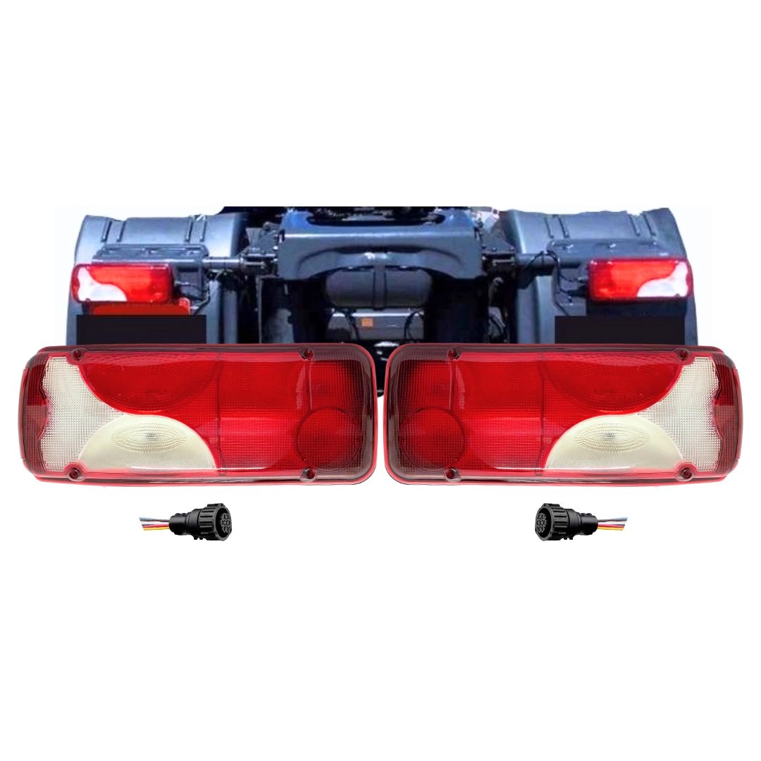 Par Lanterna Traseira Botinha Para Scania S4 S5 C/ Chicote