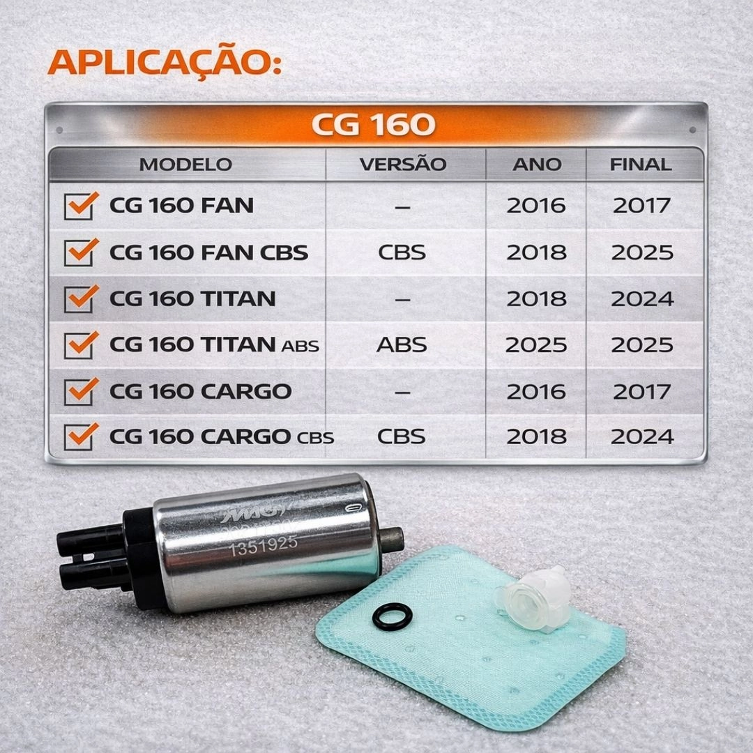 Refil da Bomba de Combustível Para Honda Cg 160 Fan Titan Cargo 160 2016 a 2025 Magnetron 90217582 Refil da Bomba de Combustível Para Honda Cg 160 Fan Titan Cargo 160 2016 a 2025 Magnetron 90217582