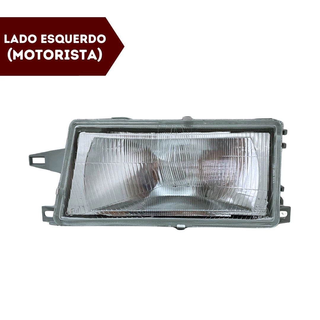 Farol Principal Para Fiat Uno Fiorino 91 a 04 Vidro Esquerdo